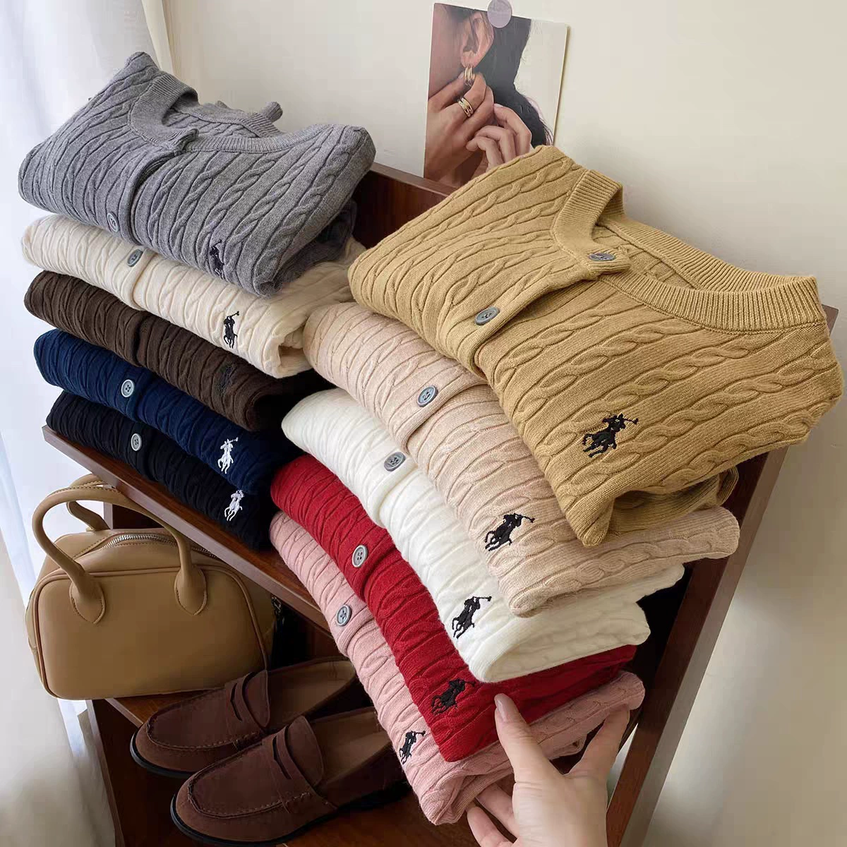 Тибетский синий весенний и осенний дикий свободный осенний и зимний вязаный свитер с длинными рукавами