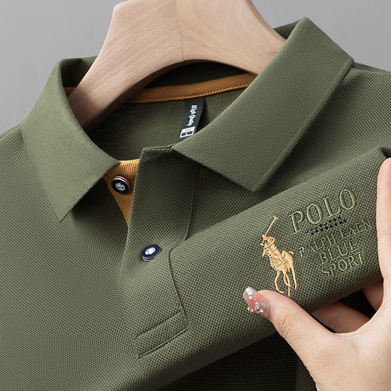 Summer Men's Short-Sleeved Lapel Polo Shirt Loose Embroidered Paul Casual New Short-Sleeved T-Shirt Export Business T-Shirt