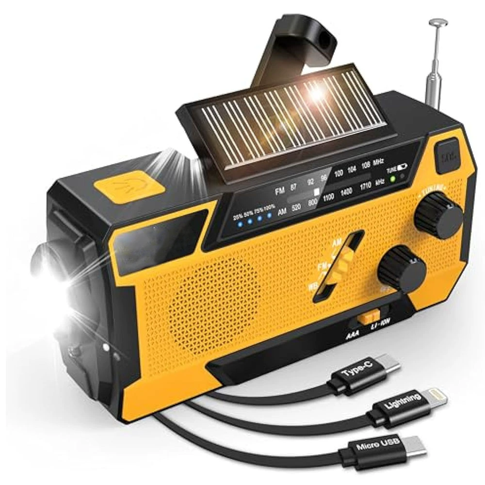 Солнечное радио для улицы, специальный портативный внешний аккумулятор, японское радио для предотвращения стихийных бедствий, аварийное радио с ручным управлением