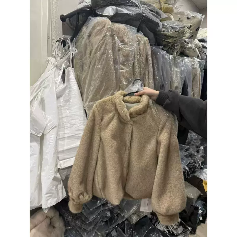 2025冬季新款貂皮大衣皮毛一体短款立领水貂绒环保皮草外套女大码