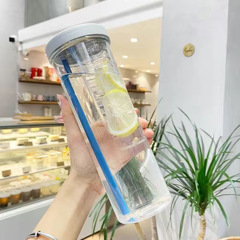 Taza de agua de entrenamiento militar de estudiantes de verano portátil de alto valor facial taza de paja ins resistente a altas temperaturas con barrera de té 2025 nueva taza