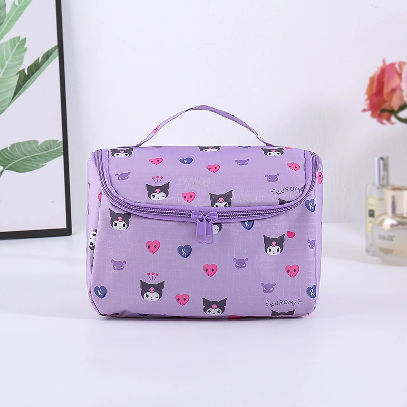 Cartoon Handheld Organizer Bag for Travel with Zipper in Various Cute Colors and Patterns