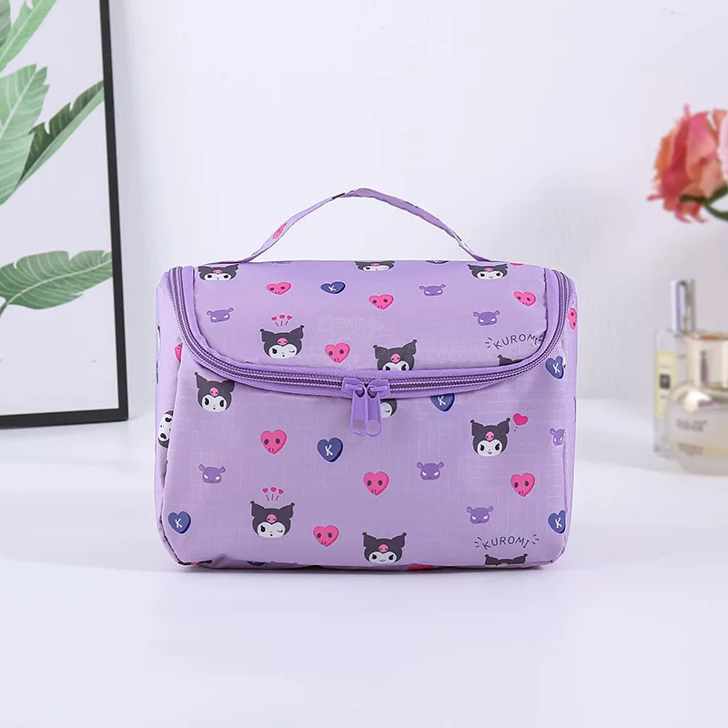 Cartoon Handheld Organizer Bag for Travel with Zipper in Various Cute Colors and Patterns