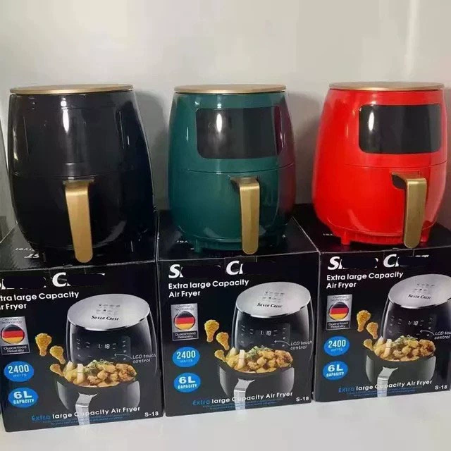 6L AIRFRYER, многофункциональный бытовой электрический фритюр, сенсорный экран, безмасляная низкожировая жарка