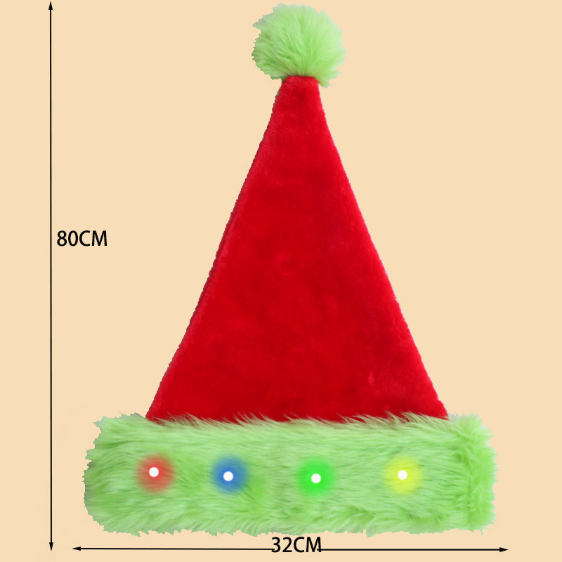 クロスボーダー新作2025蛍光グリーンクリスマスハット、クリエイティブな生端クリスマスパーティー用品、新しいユニークな装飾|undefined