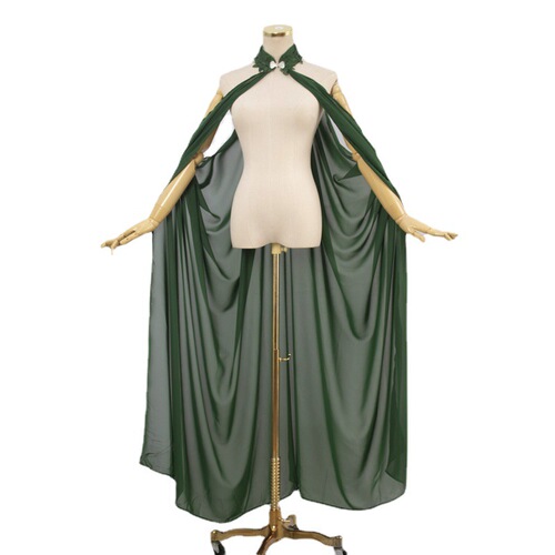 Manzhixin foreign trade European and American Halloween chiffon halter cape women's thin shawl cloak stage performance clothing