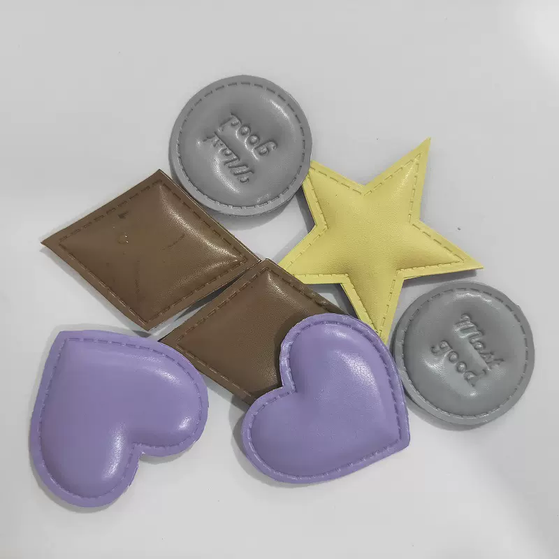 爱心五角星凉鞋配件圆形鞋花配饰菱形凉鞋配饰皮质鞋服箱包配件