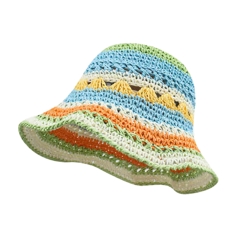 112g Weight Straw Hat Hats Type Casual, Outdoor Occasion Papyrus Material Bow Knot Pattern Spring&Summer Season Women's Gender Hawaiian, Tropical, Sweet Style Curved Eaves, Ruffles Rim Women's Hawaiian Tropical Sweet Bow Knot Curved Eaves Ruffles Straw Hat 25