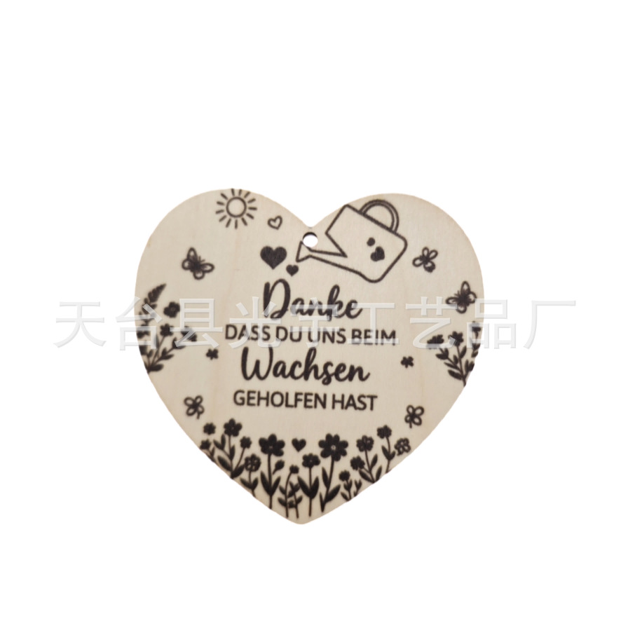 Popular Ready-Made Wooden Plant Flower Small Lawn Insert Card Can Write DIY Gardening Sign Green Plant Name D