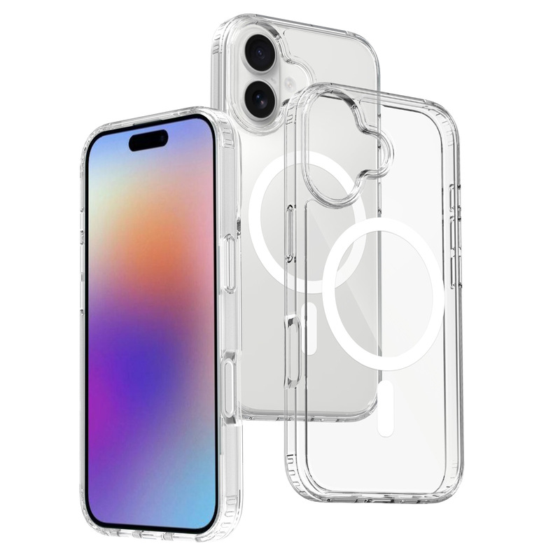 iPhone17ari 透明磁気電話ケース Apple 16 pro エアバッグ四隅落下防止 TPU 保護ケースに適しています。|undefined