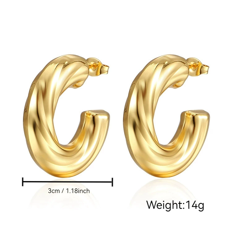 Серьги из нержавеющей стали, европейский стиль, 18 К, оптовая продажа