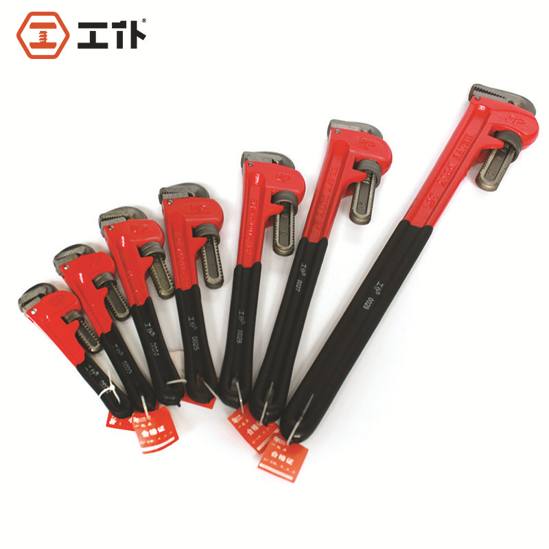 GongPu/工仆五金工具美式重型沾塑水管管子钳14寸0022-0029钳子