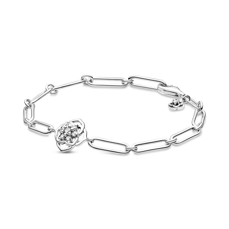 Tennis Racket Charm Bracelet In Silver Plated White Copper Jewelry_voghion.com