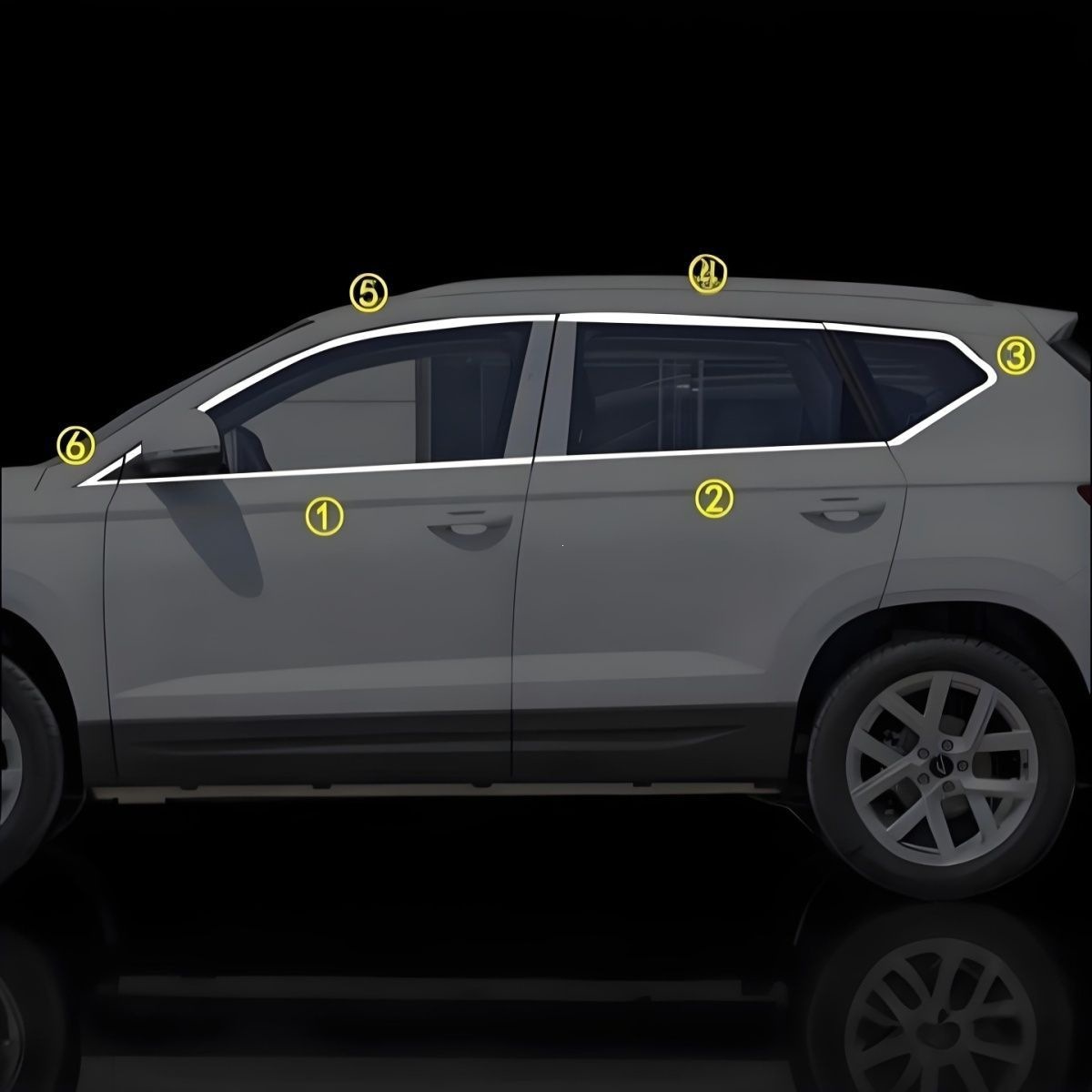 Suitable for Jetta Vs5 Stainless Steel Window Trim Strips, Jetta Vs5 Modified Special Window Trim Accessories, Window Trim Strips