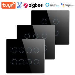 124スマートスイッチ8オンwifi落书きスマートタッチスイッチ落书きオン南アフリカzigbeeブラジルゲージパネル