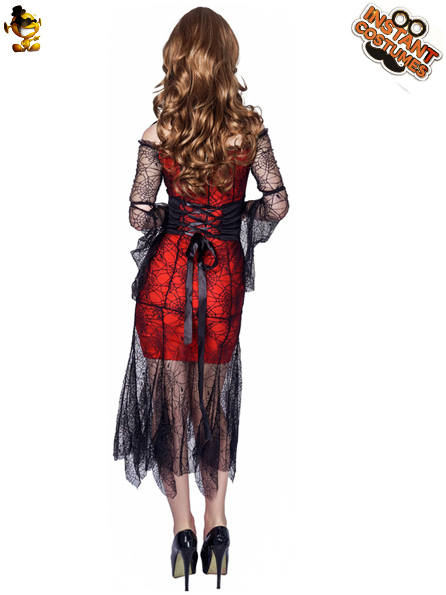 Traje de vampiro femenino adulto grande de Halloween murciélago vampiro femenino juego de rol rendimiento traje de fiesta image 4
