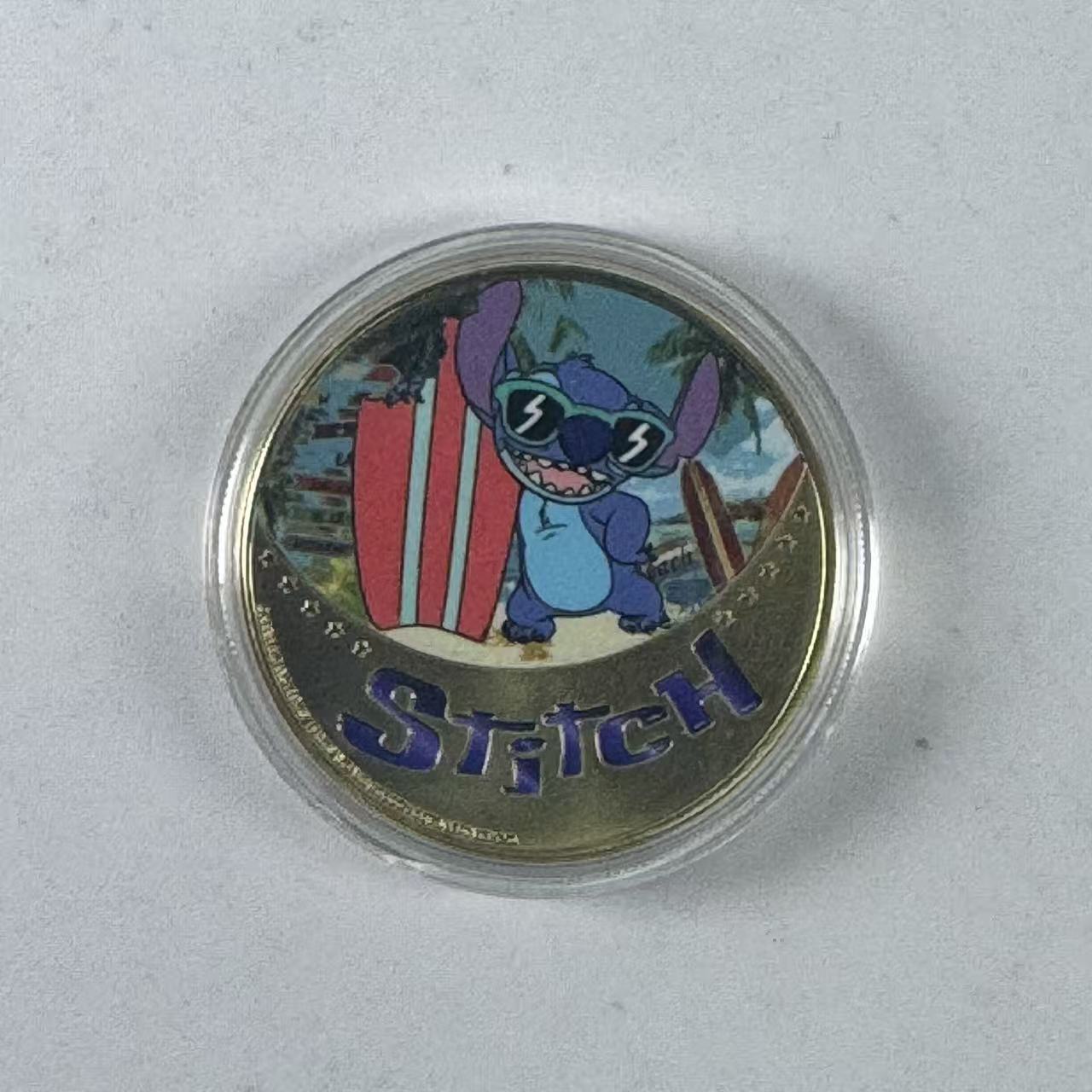 Cinco monedas conmemorativas de Starbaby, monedas de anime, monedas conmemorativas de Stitch, colecciones de regalos de monedas conmemorativas de Stitch