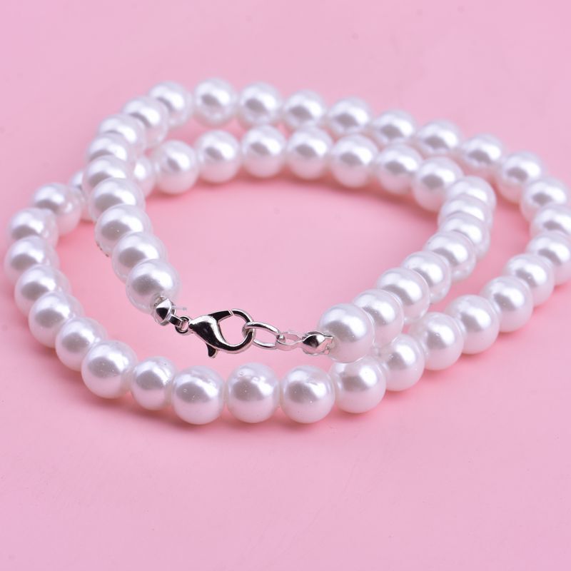 8mm Glass Imitation Pearl Short Necklace Women's Simple Clavicle Chain Jewelry Accessories Taobao 2 Yuan Store Small Gift Wholesale 8mm Glass Imitation Pearl Short Necklace Women's Simple Clavicle Chain Jewelry Accessories Taobao 2 Yuan Store Small Gift Wholesale