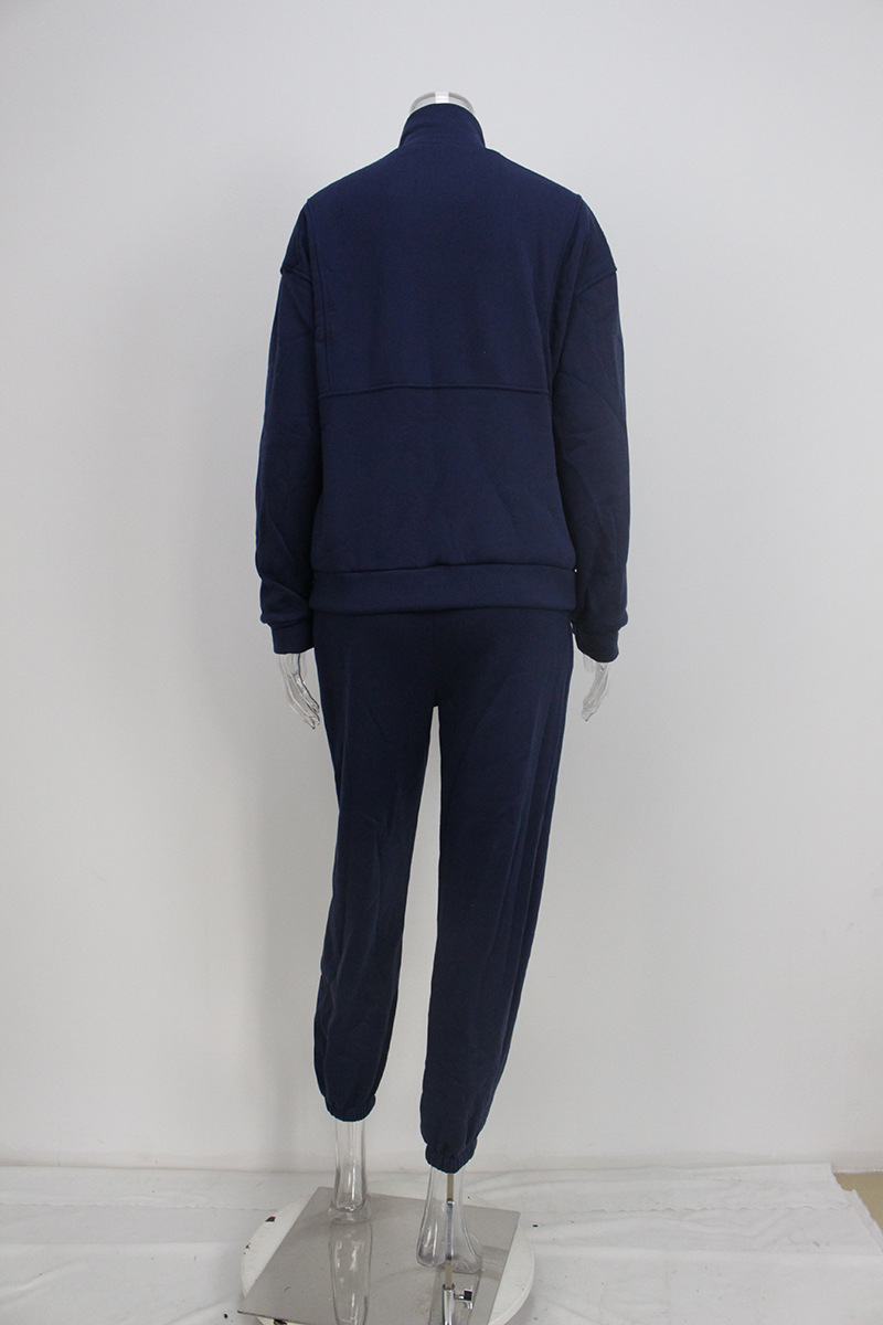 2026 Spring New Women's Clothing European And American Style Fleece Sweatshirt Casual Fashion Two-Piece Set_ecoleips.com
