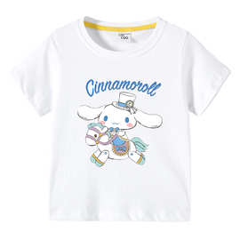 2023新款跨境童装韩版儿童夏装短袖T恤男孩女童宝宝半袖T恤上衣棉