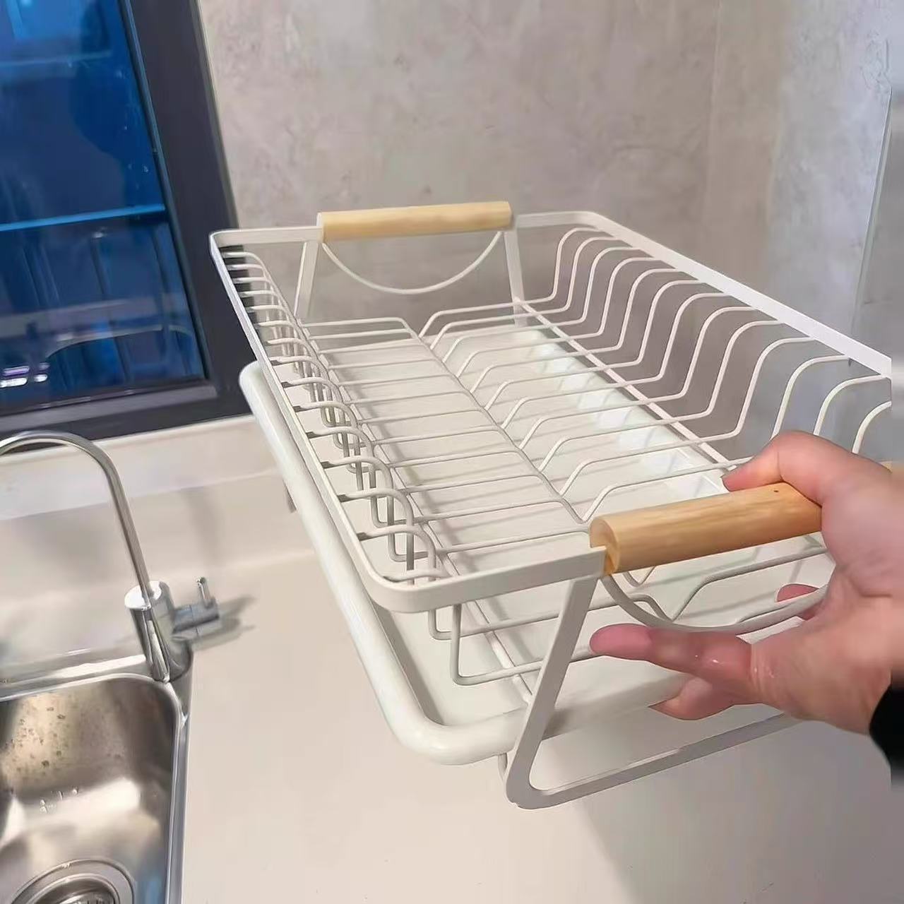 Platos de cocina platos de drenaje de agua estante multifuncional estante de almacenamiento tipo hogar pequeño estante de platos estante de platos palillos caja de almacenamiento armario