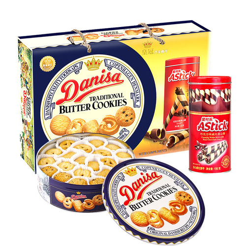 Crown Danish Cookies 908g/750g/681g Gift Box Danisa Indonesian Imported Cookies