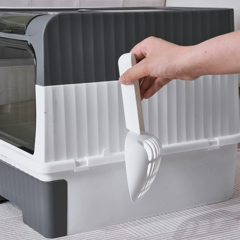 Cajón de arena para gatos super grande totalmente cerrado anti-spillado ultravioleta inodoro para gatos artículos para mascotas de plástico arena para gatos