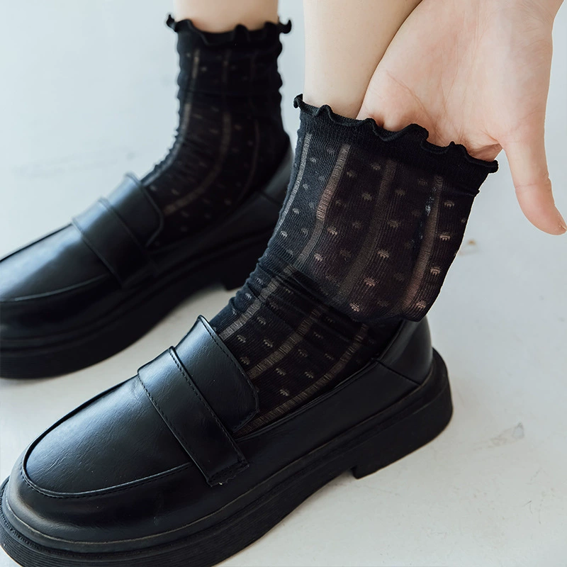 Thin Japanese summer breathable knee socks, mid-length