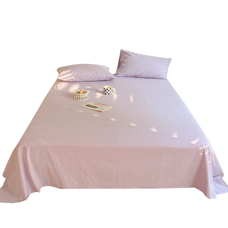 Sábanas de algodón lavado de algodón pieza individual 100 sábanas de algodón puro dormitorio de estudiantes cama individual doble sábana juego de tres piezas 3