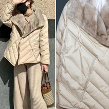 高端时尚羊皮轻薄羽绒服女短款冬季2022年新款洋气设计感小众外套