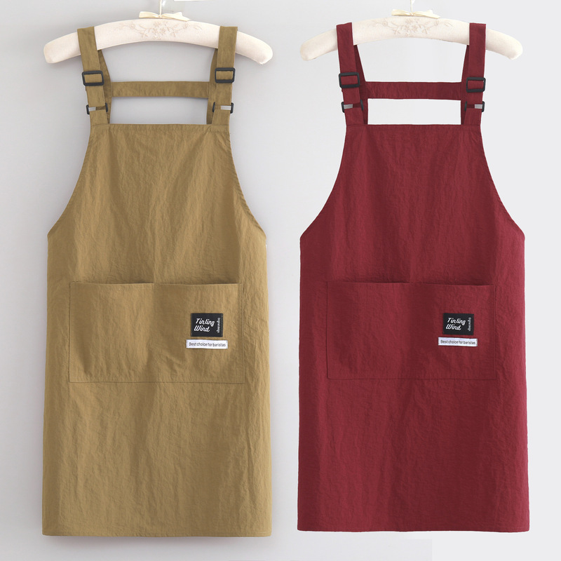 2025新型エプロン女性家庭用キッチン専用高級作業服カスタム印字ネット赤料理が腰を囲んで出勤する|undefined