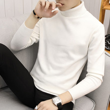 秋冬季ins潮牌情侣高领毛衣男韩版潮流宽松圆领港风厚针织打底衫