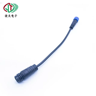 M20自锁3芯转M15螺纹直通防水转接头延长线LED线条灯洗墙灯瓦楞灯