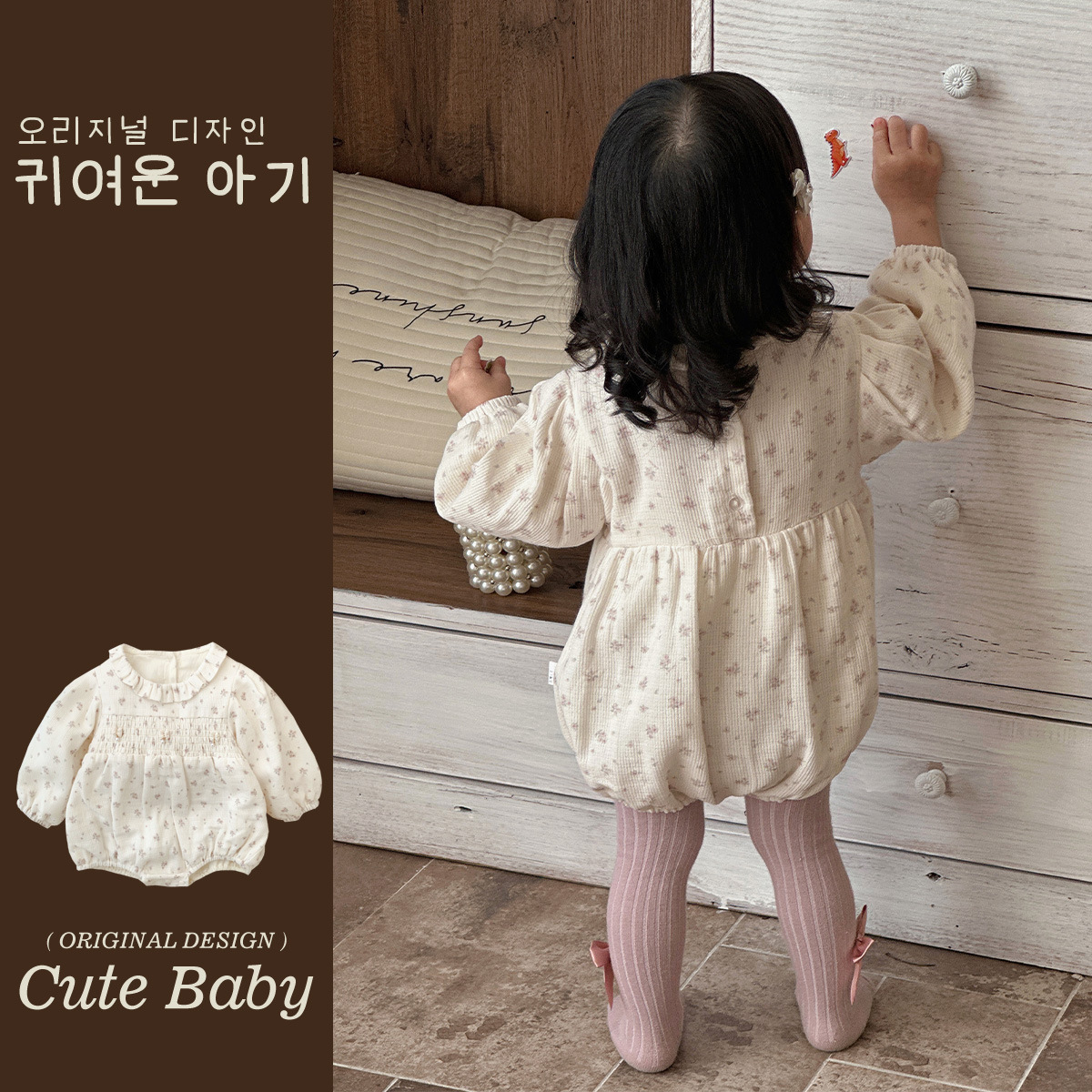 2025 nuevo producto primavera moda estilo occidental pequeño encaje floral bebé mamelucos lindo y suave ropa de salida bolsa pedo