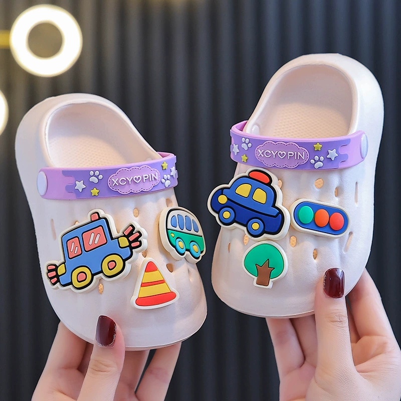 Новые детские пещерные туфли мужские сандалии женские мультфильмы нескользящие и износостойкие детские сандалии летние дышащие холодные тапочки оптом