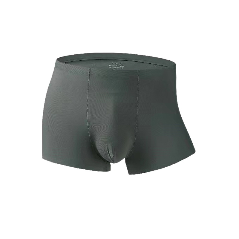 Ropa interior de seda de hielo pantalones planos de secado rápido para hombre ligero transpirable de una pieza sin costuras boxeadores de verano en stock al por mayor