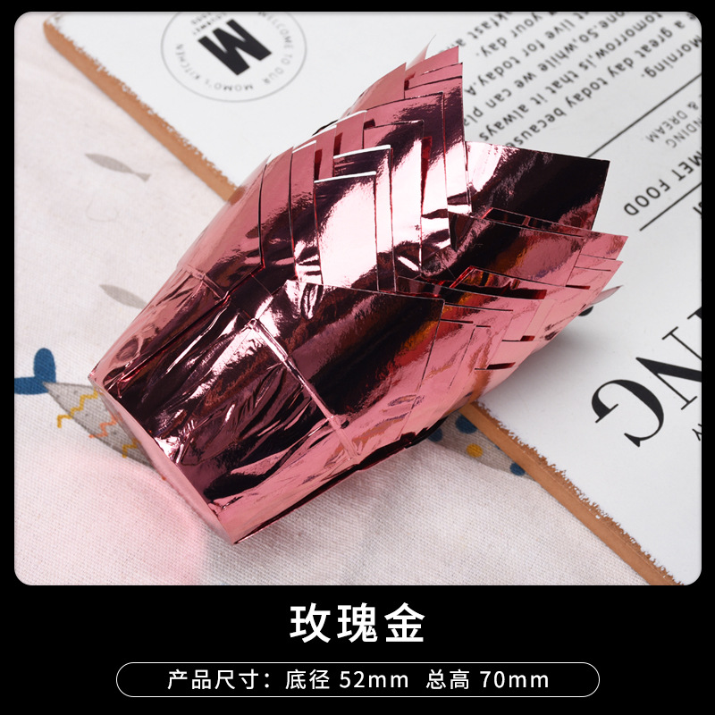 Pooh hornear Golden Silver Tulip sombrero de papel Taza llama taza muffin cake papel a prueba de aceite Nueva taza de muffin