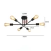 Type A 6-head chandelier ceiling lamp black