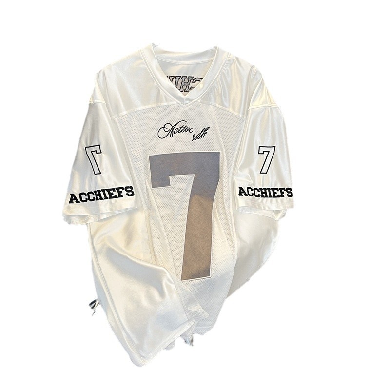 American-style Hip-hop Casual Sports Jersey Short-sleeved Men's and Women's Summer New Loose Thin Breathable Fashion Brand Top