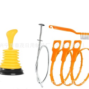 6 Pieces Drain Clog Remover Tool, Hair Catcher Drain Auger Cleaning Tool Set