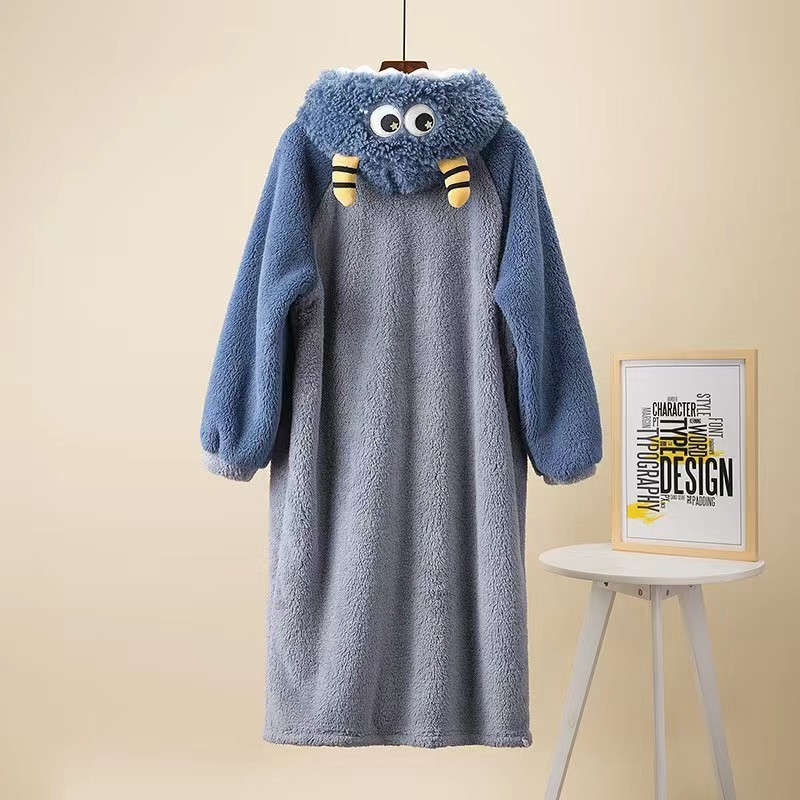秋冬のベルベットの暖かいサンゴのベルベットのパチャ犬の寝衣の家の服の美楽ティのモンスターのパジャマは代行できます。|undefined