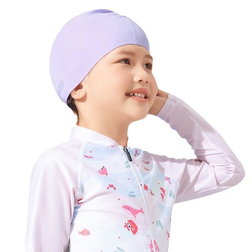 361 Degrees Unisex Kids Swim Cap - Comfortable, Non-Squeezing, Long Hair Ear Protection, Large Size Head Circumference, Solid Color Swim Cap for Boys and Girls