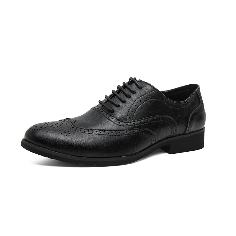 Cross-border talla talla 47 hombres negocios Brock plataforma tallada zapatos de cuero de aumento zapatos de boda para el novio zapatos de moda británica
