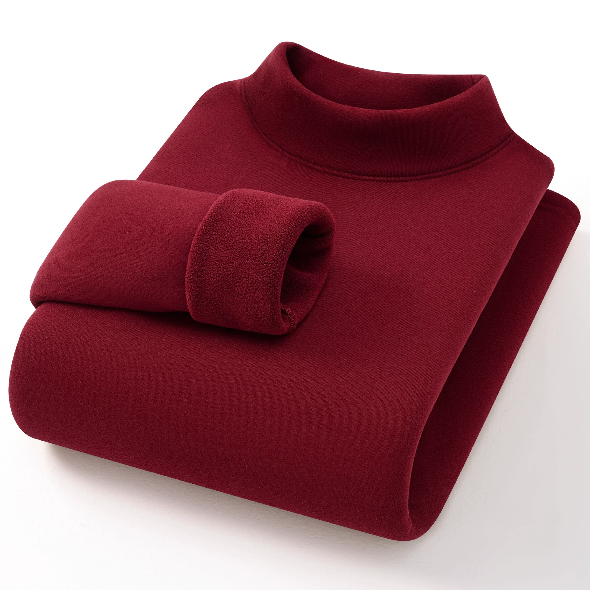 Осенне-зимняя женская термобельевая футболка с высоким воротником, на флисовой подкладке, утолщенная, однотонная, с длинным рукавом, для защиты от холода