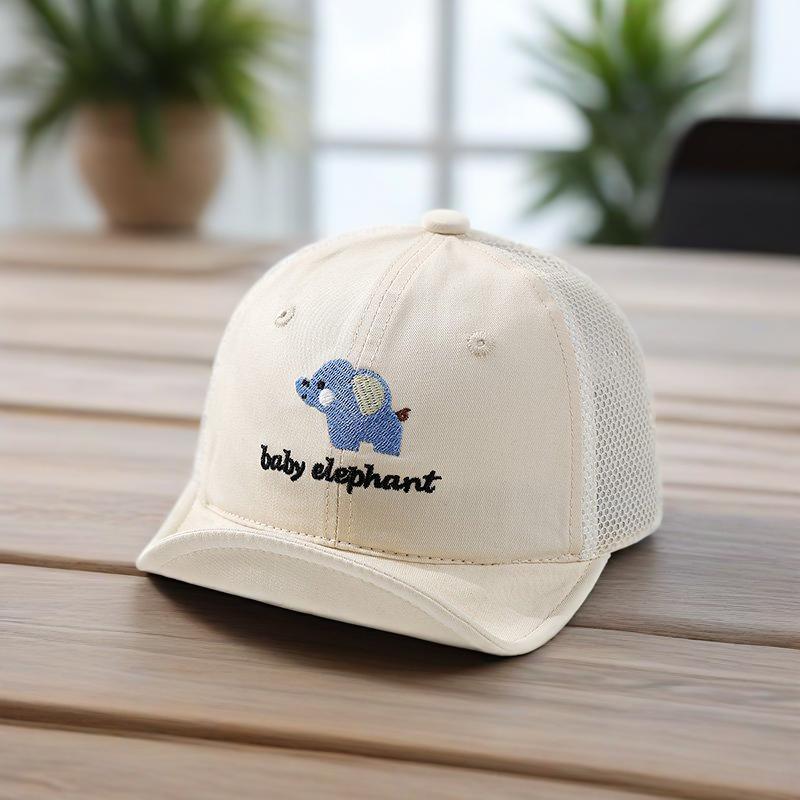 Gorra de bebé primavera y verano elefante bordado gorra de visera de bebé para hombres y mujeres gorras de béisbol para bebés gorra para el sol para bebés
