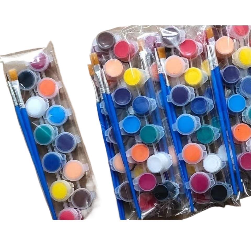 Acrylic pigment set for kindergarten students, children's art painting, lacquer fan, graffiti, gypsu