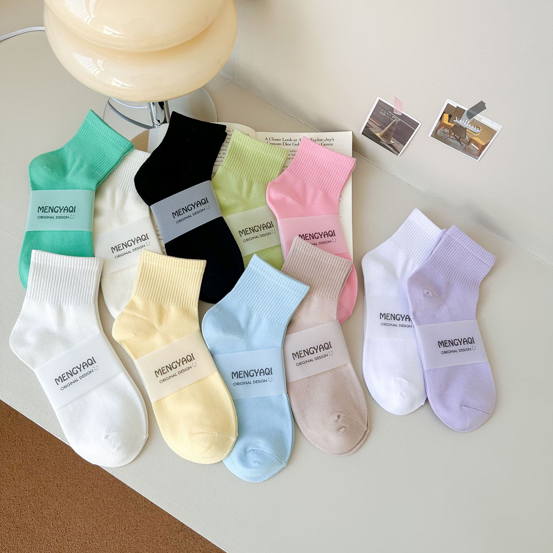Socks women's summer ankle socks thin solid color women's cotton socks sweat-absorbent breathable casual women's socks Zhuji socks