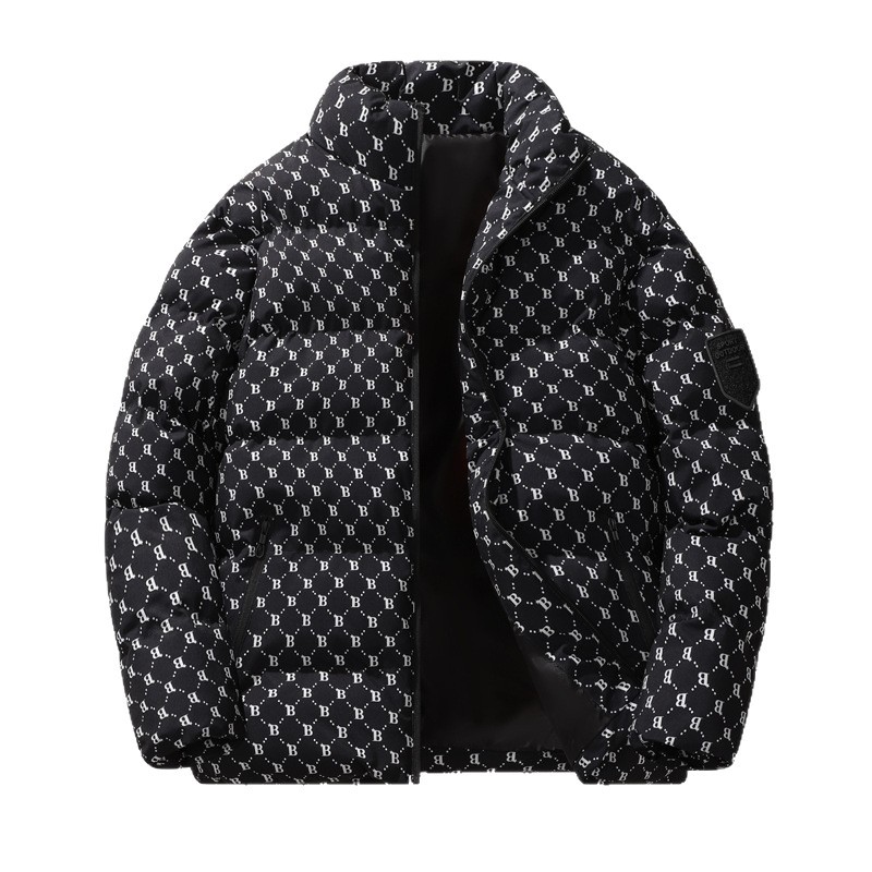 Transfronterizo invierno hombre plumón abrigo de algodón corto nuevo engrosado calentamiento de cuello vertical abrigo de algodón hombre abrigo de invierno casual