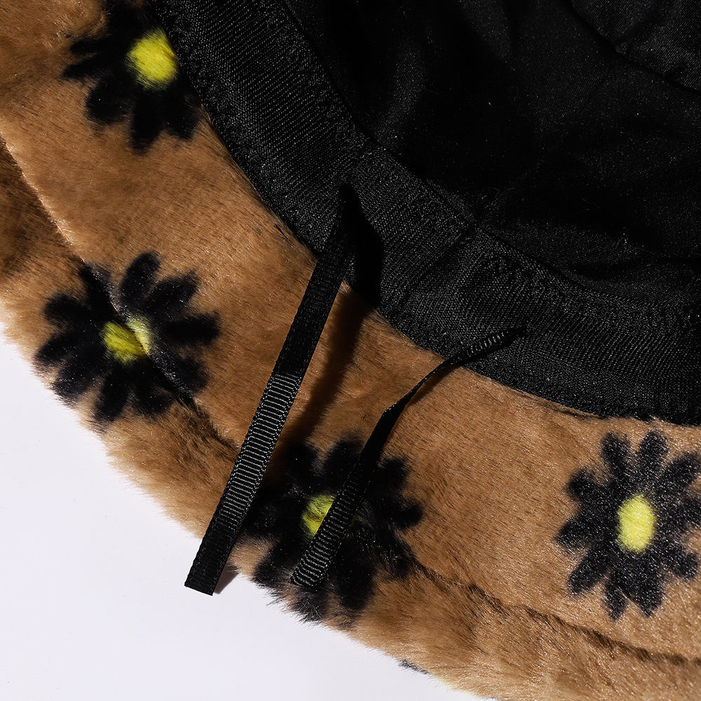184g Weight Bucket Hat Hats Type Daily Occasion Polyester Material Flower Pattern Winter, Spring, Autumn Season Unisex Gender Basic Style Big Eaves Rim Unisex Basic Flower Big Eaves Bucket Hat 2