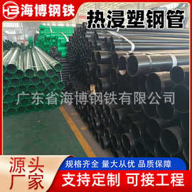 广东热浸塑钢管电力穿线涂塑钢管内外防腐环氧粉末材质钢塑复合管